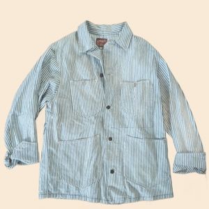 H.W. Carter & Sons Vintage Engineer Hickory Stripe Worker Jacket medium unisex